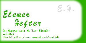 elemer hefter business card